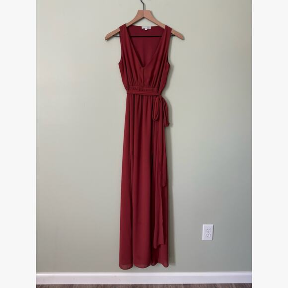 Baltic Born Hera Maxi Dress XS Berry Chiffon - Picture 3 of 12